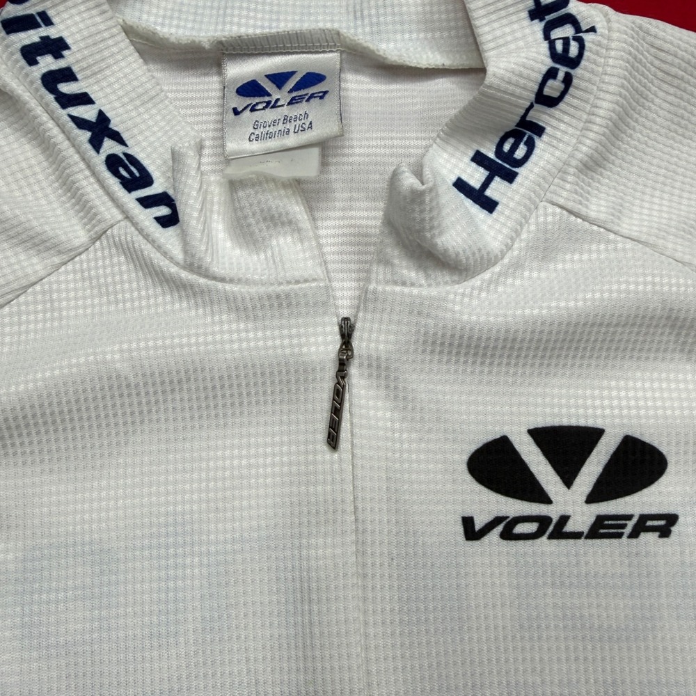Voler Genentech Bicycle Club Cycling Jersey Mens Dna Helix White Blue Green Usa View 4
